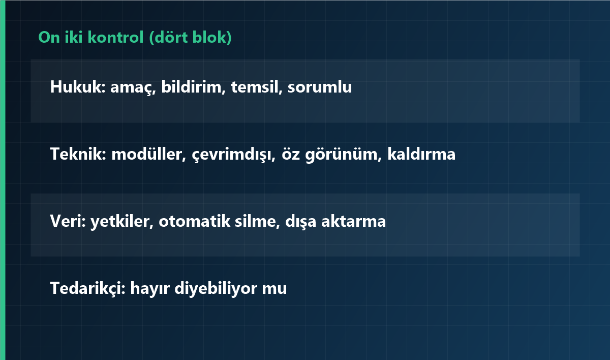 On iki kontrol (dört blok)
